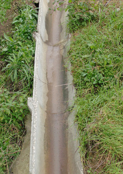 Half concrete pipes